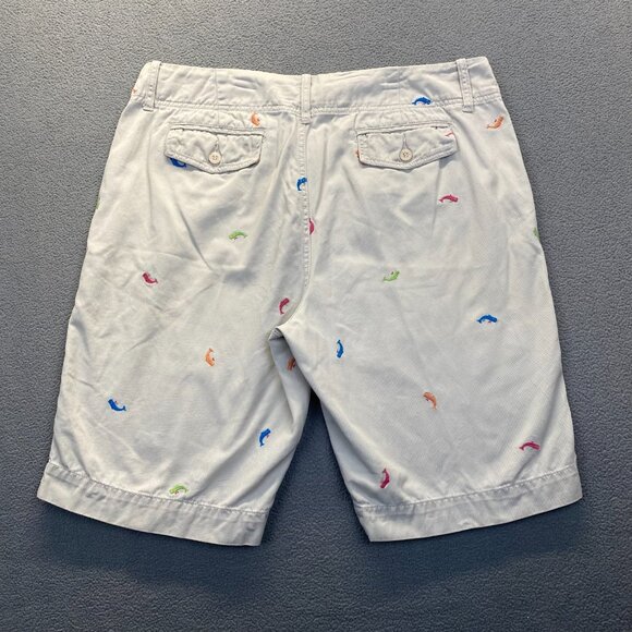 bamboo trader bermuda Beige shorts size 14 Embroidery,Pockets Zipper - Picture 2 of 12